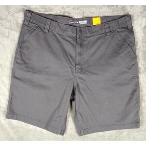 Carhartt Rugged Flex Work Canvas Work Relaxed Fit Gray Shorts Mens 42 BS2514-M